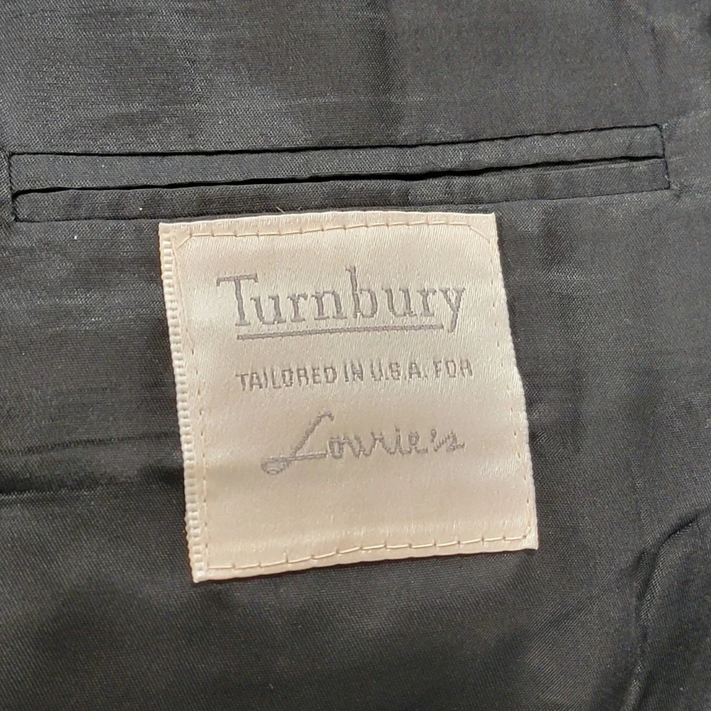 Turnbury Vintage Blazer 100% Camel Hair Black Two Button Sport Coat Men's 40L